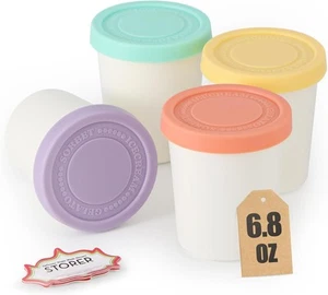 Ice Cream Containers,Set of 4 Small, 4PCS Mini Containers - Picture 1 of 7