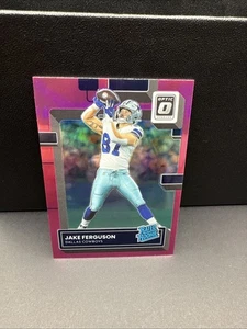 2022 Donruss Optic Pink Prizm Rated Rookie 289 Jake Ferguson RC Dallas Cowboys - Bild 1 von 3