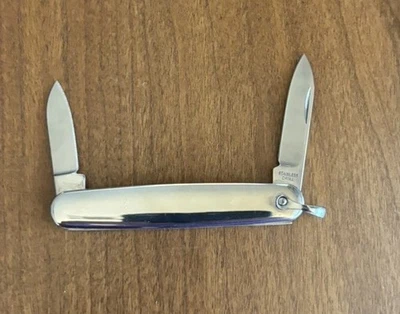 Vintage Stainless Steel 2-Blade Pen Knife – Slim Gentleman’s Pocketknife. - Image 1 of 4