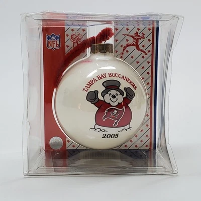 Tampa Bay Buccaneers NFL muñeco de nieve vacaciones Navidad bola adorno 2005 Foto 1 de 4