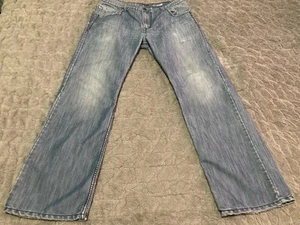 Y2K SilverTab Levi’s Jeans Men’s 36x32 Boot Cut Blue Denim Distressed Light wash - Picture 1 of 15