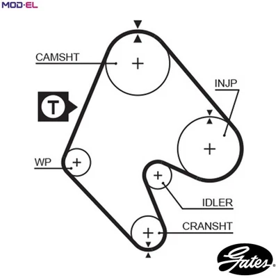 TIMING BELT 5048 FOR BEDFORD ASTRAMAX/Box/Body/MPV VAUXHALL CAVALIER/Mk/II 1.6L - Image 1 of 4