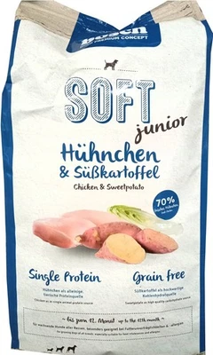 12,5 kg Bosch Soft Junior Hühnchen & Süßkartoffel (€ 5,60/kg) Hunde-Welpenfutter - Bild 1 von 2