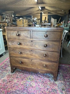 Antique Chest Of Drawers 2 Over 3 - Picture 1 of 19