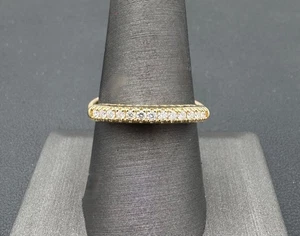 Effy 14K Yellow Gold Flexible 0.25cttw Diamond Ring Adjustable Size 7" - 10" - Picture 1 of 7