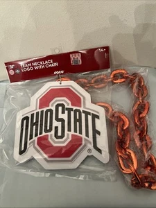 Ohio State University OSU Buckeyes Oversized Team Necklace Logo with Chain -NEW! - Picture 1 of 7