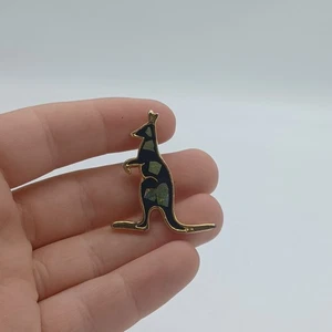 Vintage Australische Opal Känguru Brosche Anstecknadel goldfarben - Bild 1 von 4