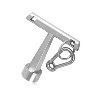 Stainless 13/16'' Penta Curb Box Key Wrench for Pentagon Curb Stop Boxes - Picture 1 of 9