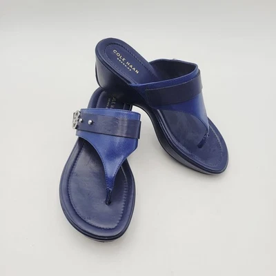 Sandalias Cole Haan Margate Wedge II Sandshell Talla 5.5 B Azul Comodidad Foto 1 de 4