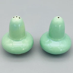 Vintage Franciscan GMB Pottery El Patio Tahoe Green MCM Salt & Pepper Shaker Set - Picture 1 of 10