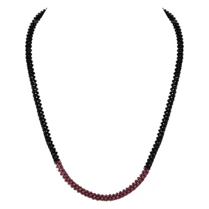 Collar de compromiso de mujer de piedra granate redondo nacimiento enero 925 plata nuevo con cuentas - Imagen 1 de 10