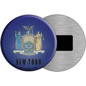 Bandera del Estado de Nueva York Placa Imán 3.5" Nevera Refrigerador Cocina Hogar Pared - Imagen 1 de 2