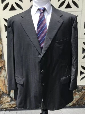 Abrigo Deportivo Hombre BELVEST Negro Lana Microrayas Años 120 BIG BOYS Italia Talla 54 R Foto 1 de 4