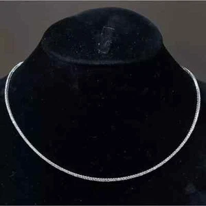 Collar de tenis de diamantes reales extraídos en tierra de 4,7 quilates de oro blanco de 14 k de 16" - Imagen 1 de 2