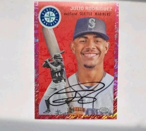 Julio Rodriguez 2023 Topps Platinum Anniversary Toile Cream Fuchsia 99/100 - Picture 1 of 3