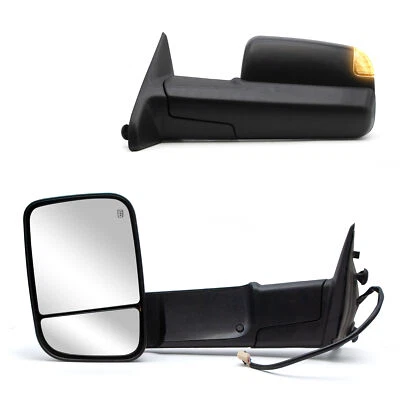 Espejos retrovisores de remolque para Dodge Ram 1500 2500 3500 2017 potencia señal térmica izquierda derecha Foto 1 de 4