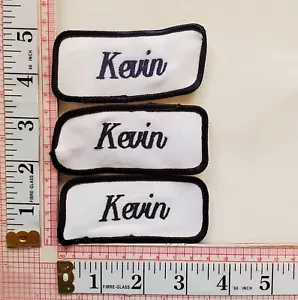 Kevin Name Tag Uniform Jacket Vest Patch Crest Badge Lot Of 3 - Picture 1 of 1