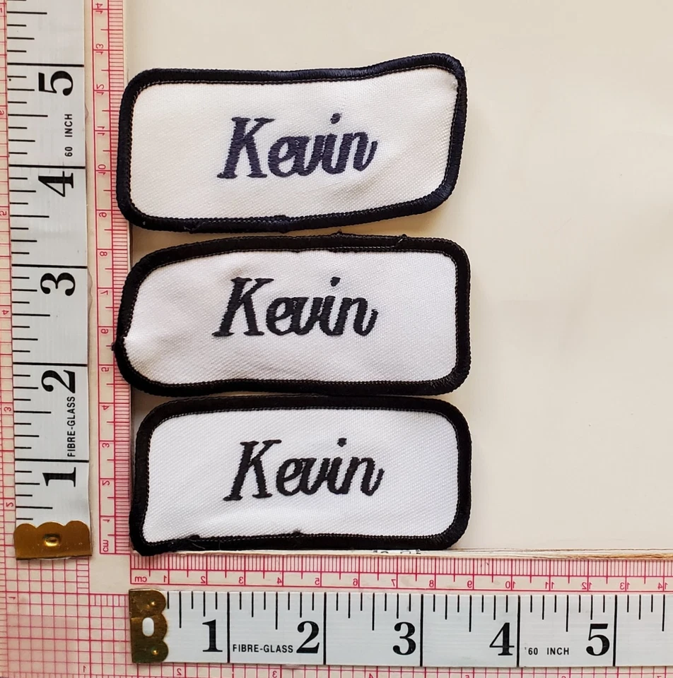 Kevin Name Tag Uniform Jacket Vest Patch Crest Badge Lot Of 3 - Image 1 of 1