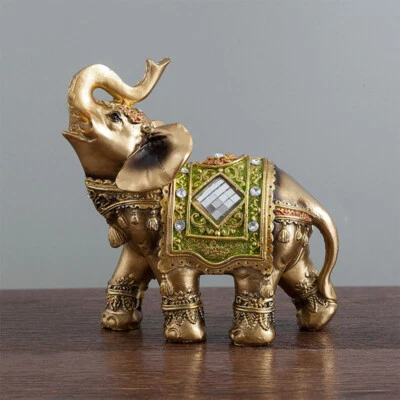 Lucky Elephant Decoration Statue Resin Elephant Ornaments for Living Room Decor - Image 1 of 4