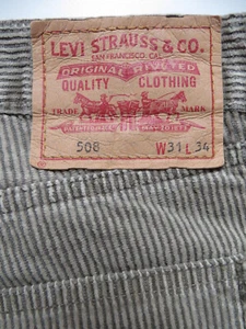 Levi's 508 Loose Fit Herren Cord Jeans Hose W 31 /L 34 Vintage Cordhose ! KULT ! - Bild 1 von 3