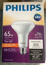 Philips Warm Glow 65W 7.2W Soft White Dimmable LED Light Bulb BR30 Box Of 6