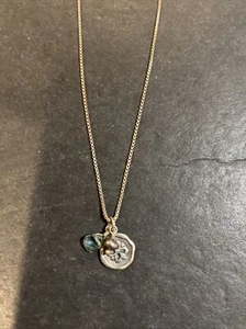 Silpada Sterling Silver Charmed I'm Sure Necklace N2336 Pearl Glass Rare - Picture 1 of 6