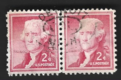 Scott#1033 2c Jefferson H.P. with DETROIT MICH.  Fancy Oval Cancel - (A-2) - Image 1 of 2