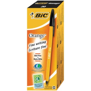 BiC Orange Fine Writing Pen Black Pack of 20 - Picture 1 of 1