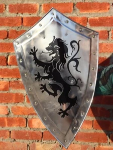 Medieval Knight Dragon Crusader Templar Cosplay Shield Heater Shield - Picture 1 of 5