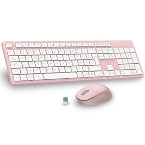 Kabellose Maus-Tastatur AZERTY französisches Tastatur-Set 24 GHz mit USB-Empf... - Bild 1 von 8