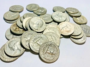 Total of 40. 1964. 90% Silver Washington Quarters - Bild 1 von 2