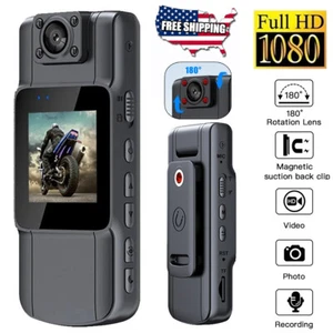 20Hour 1080P Camcorder Mini Police Body Camera HD 180° Video DVR IR Night Vision - Picture 1 of 12