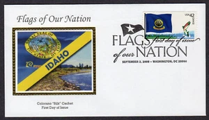 2008 Flags of Our Nation IDAHO Coil (4288) - Colorano "Silk" FDC NR280 - Picture 1 of 1
