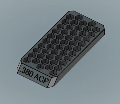 Bullet Tray Reloading Block .380 ACP Dillon Hornady RCBS 3d printed Frankford - Image 1 of 3