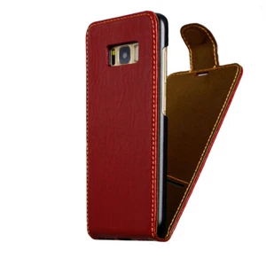 Leder Schutzhülle für Samsung A5 S7 S8 S9 Huawei P8 P10 P20 Apple iPhone 7 8 X - Picture 1 of 12