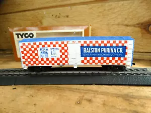 TYCO HO 40' Blue Roof Ralston Purina MRS 4554 Billboard Railroad Train Box Car - Picture 1 of 7