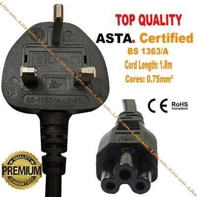 Clover Leaf Mains Charger Lead Power Cable For Brother MFC-J6940DW Printer - Image 1 of 4