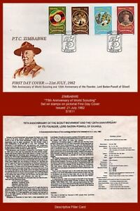 ZIMBABWE 1982 -  "75th Anniversary World Scouting"  Pictorial First Day Cover