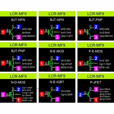 TFT Transistor Tester für NPN PNP Komponenten Widerstandsmesswerkzeug - Bild 1 von 4
