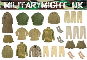 1 32 / 1 35 SCALE WW2 BRITISH BURMA JUNGLE COMBAT UNIFORMS CLOTHING DECALS - Picture 1 of 4