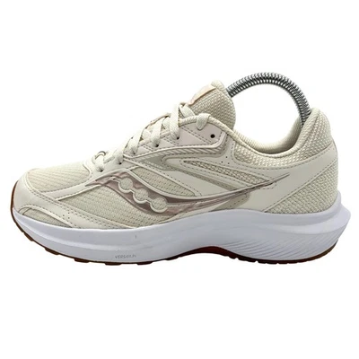 Tênis de corrida Saucony Cohesion 17 feminino 8 branco creme rosa S10943-211 - Imagem 1 de 4