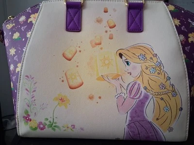 Cartera grande LOUNGEFLY Princesa Disney repunzel sin etiqueta tema candente con correa para el hombro Foto 1 de 4
