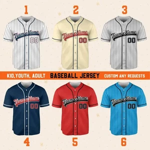 Personalized Name Custom Collection Baseball Jersey - Picture 1 of 8