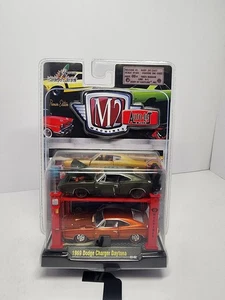 M2 Machines Auto-Lift 2 Pack 1969 Dodge Charger Daytona NEW Sealed - Picture 1 of 5