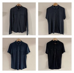 Lot X4 JOHN VARVATOS Silk Cotton Blend Polo Shirts Men's Sz Medium - Picture 1 of 7