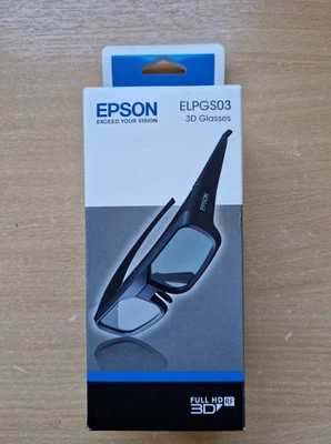 Genuine ELPGS03 RF 3D Glasses For Epson Projector With USB Cable EH-TW5100 - Image 1 of 4