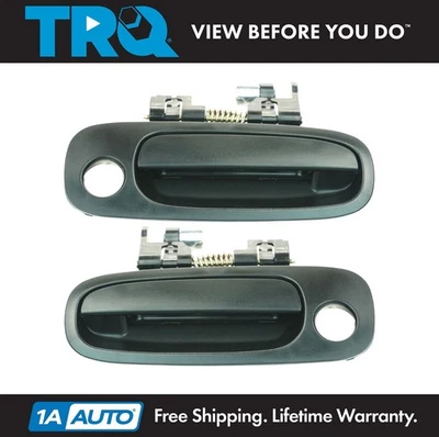 TRQ Front Outside Exterior Textured Door Handle Pair Set for 98-02 Corolla - Imagem 1 de 4