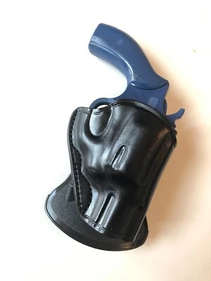 Leather PADDLE Holster: 2" barrel S&W J Frame Revolver / Ruger SP101 (#4200 BLK) - Image 1 of 4