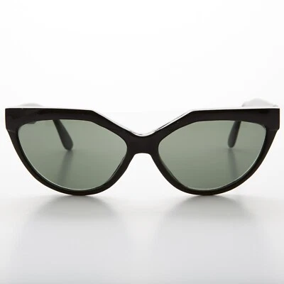 Black Geometric Cat Eye Women's Sunglass - Patsy - Image 1 of 3