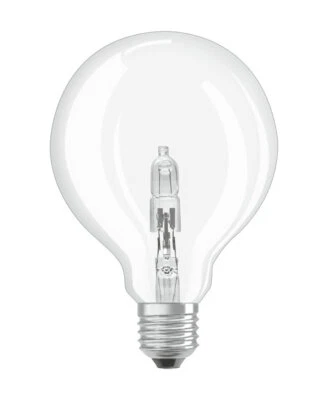 Osram 95mm Clear Globe Halogen Energy Saver 77W=100W ES E27 Dimmable - Image 1 of 2